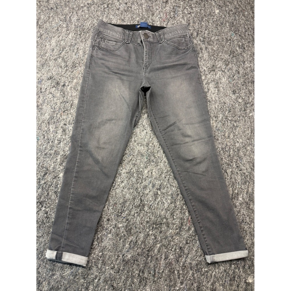 Democracy Absolution Skinny Jeans‎ Womens 10 Gray Stretch Denim Cuffed B1589MOKS